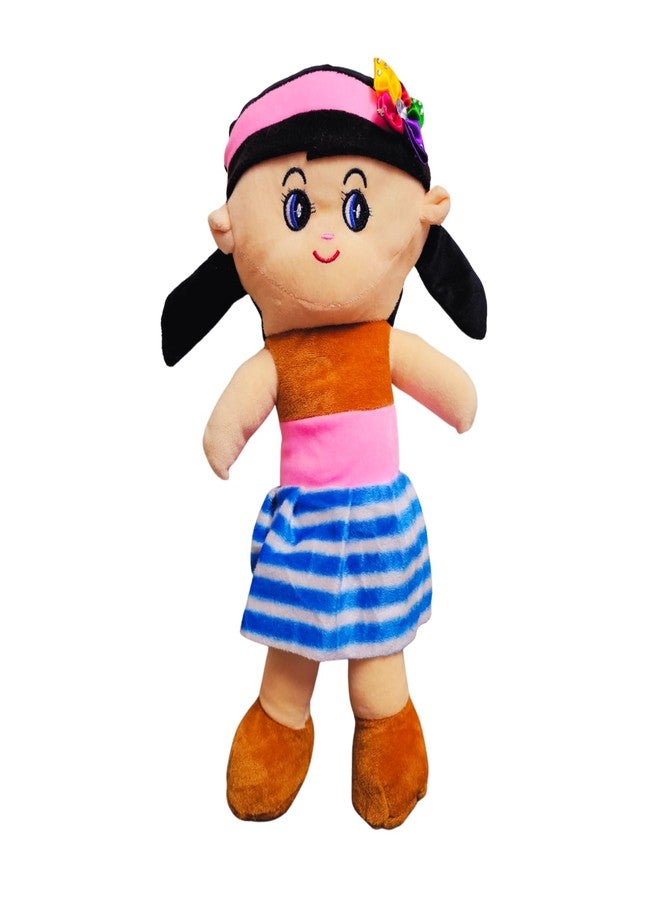 KARBD Rag Doll Super Soft Fabric Textile Cloth Cute Stuffed Girl Doll Washable Huggable Cuddly Plush Toy for Toddlers Babies Kids Girls Children - Image 1